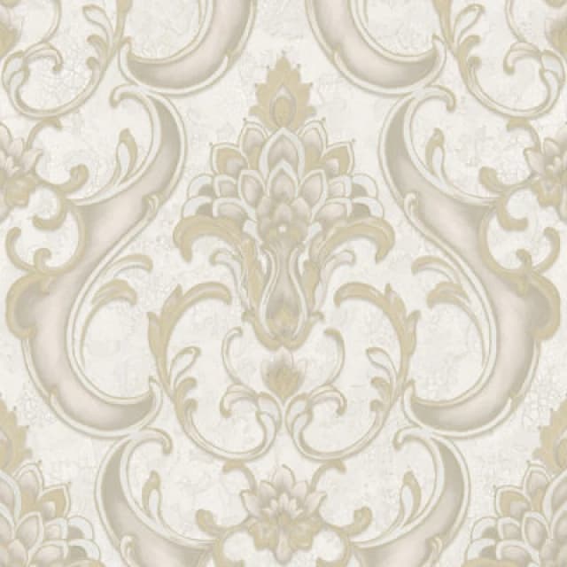 Vasari Sonata Damask Cream/gold Wallpaper