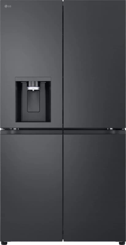 LG NatureFRESH 637 Litre Four Door American Fridge Freezer - Black GMF960EV4E Black
