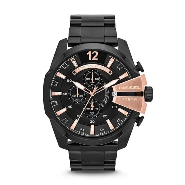 Diesel Mega Chief Watch Mens - Black One Size