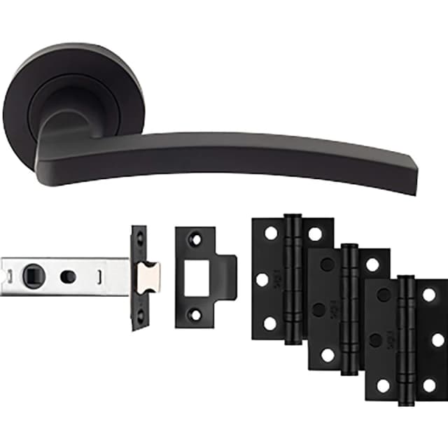 CARLISLE BRASS Carlisle Brass - Tavira Latch Pack Ultimate Door Pack Matt Black UDP009MB/INTB