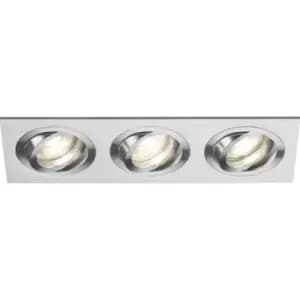 Knightsbridge - Ambar Tri Tilt Square Downlight Brushed Chrome - AMA3TSBC