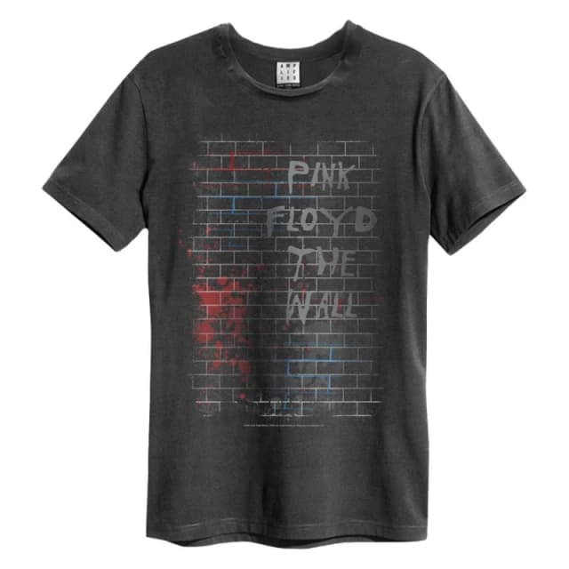 Amplified Amplified Men The Wall Pink Floyd T-Shirt in Charcoal Size: Small Charcoal S Male 5063470005376