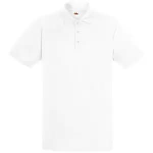 Fruit Of The Loom Mens Short Sleeve Moisture Wicking Performance Polo Shirt (S) (White)