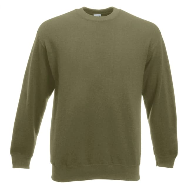 Fruit Of The Loom Fruit of the Loom Men Premium 70 30 Set-In Sweatshirt in Olive Size: Small Olive S Male 5054171269921