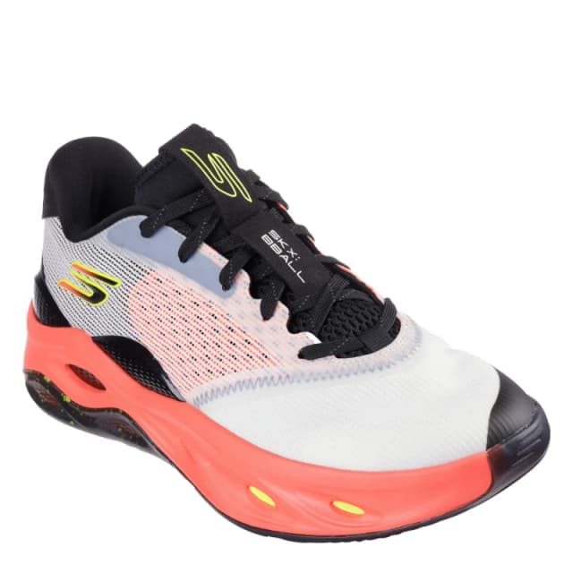 Skechers Durable Stability Mesh Comfort Coll High-Top Trainers Boys White/Orange male C11 (28.5)