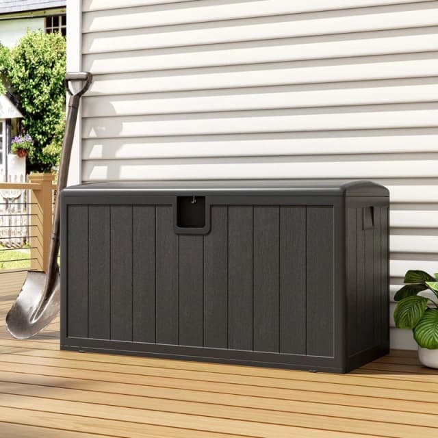 Breeins 105-Gallon Outdoor Deck Box Black unisex One size