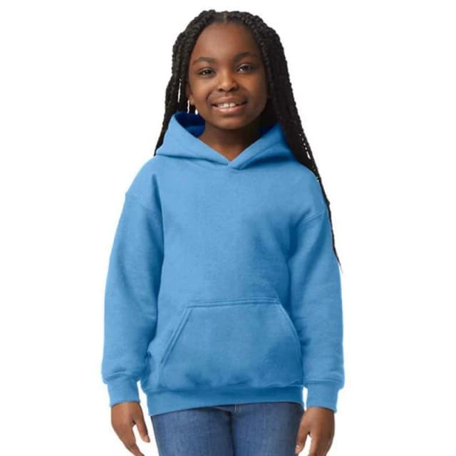 Gildan Heavy Blend Hooded Sweatshirt in Duck Egg Blue Size: 12-13 Years Duck Egg Blue Unisex 12-13 Years
