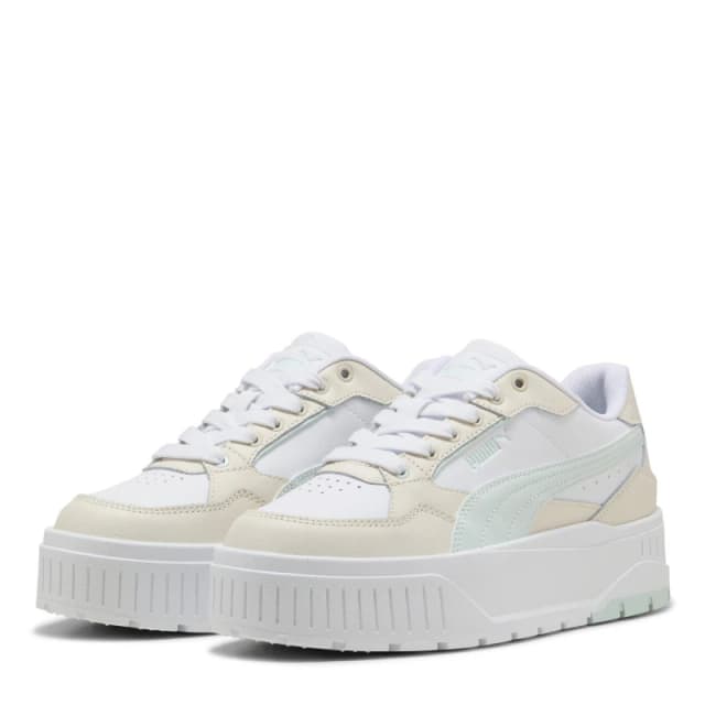 Puma Womens Karmen II Idol Low-Top Trainers Wht/A.Snw/Bl female 3 (35.5)