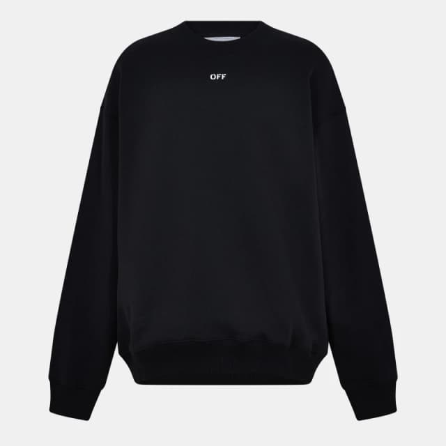 Off White Mens Skate Crewneck Sweatshirt Black-White male XS