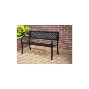 BIRCHTREE Garden Bench Steel Lattice Style C072 Black