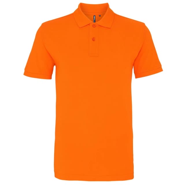 Asquith & Fox Mens Plain Short Sleeve Polo Shirt in Orange Size: Small Orange Male S