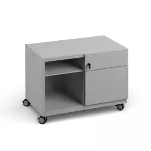 Bisley steel caddy right hand storage unit 800mm - goose grey