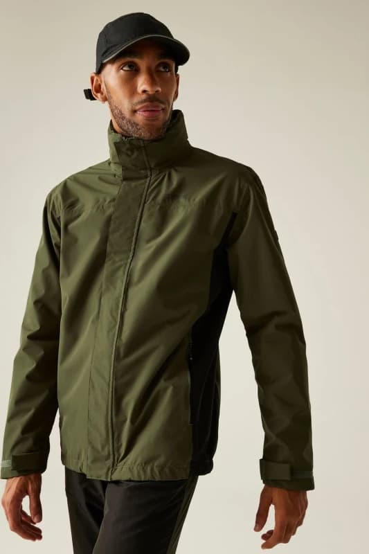 Regatta Regatta Men 'Matt II' Waterproof Shell in Green Size: X-Small Green XS Male 5063516131540