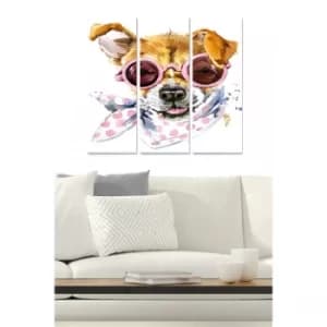 MDF493599481 Multicolor Decorative MDF Painting (3 Pieces)