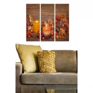 MDF12843 Multicolor Decorative MDF Painting (3 Pieces)