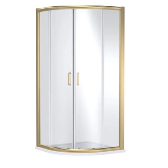 Balterley Quadrant Shower Enclosure with Tray 900 x 900mm Brushed Brass/White in Metallics Metallics Unisex
