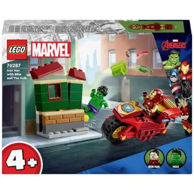 LEGO LEGO Marvel Iron Man with Bike and The Hulk Playset 76287