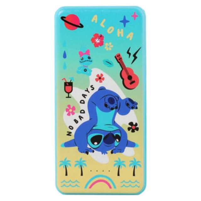 Disney Stitch 10000Mah Power Bank Upside Down in Blue Blue One Size Unisex 8101464670142