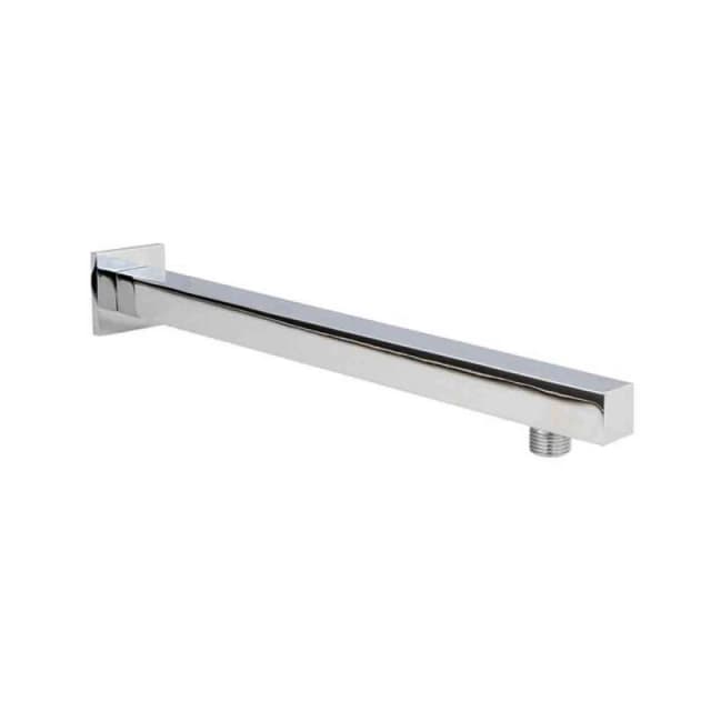 nuie Square Wall Mounted Shower Arm - Chrome, Silver ARM19