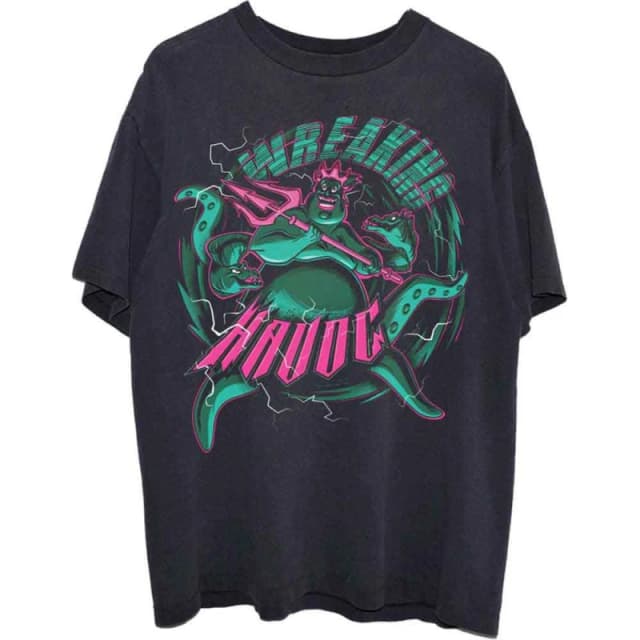 Disney Little Mermaid Ursula Wreaking Havoc T Shirt Black unisex