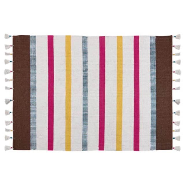 Beliani Rug Hisarli Multicolour 160 X 230 Cm Cotton