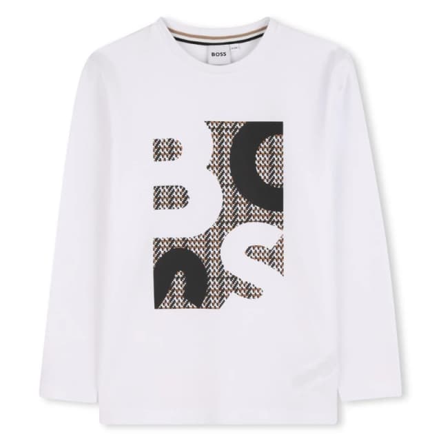 Boss Kids Print Long-sleeve T-Shirt White male 6Y