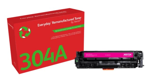Xerox Everyday Magenta Remanufactured Toner by Xerox compatible with HP 304A (CC533A), Standard capacity 006R03824