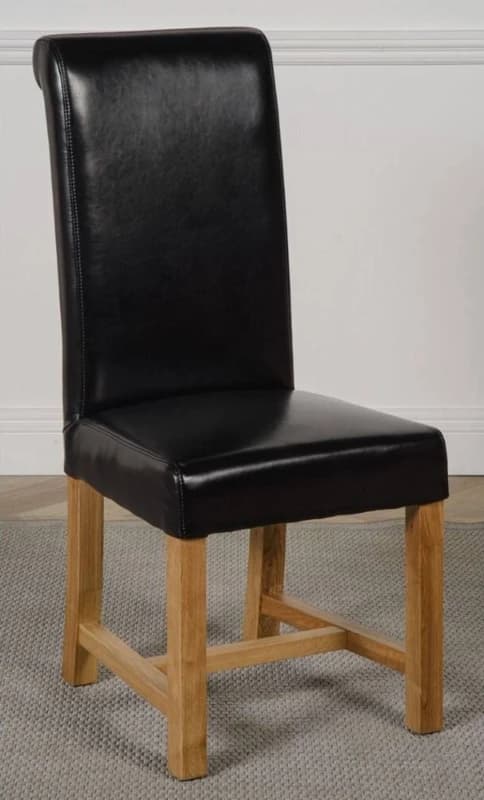 Thats Furniture Washington Leather Dining Chairs for Dining Room or Kitchen in Black Unisex