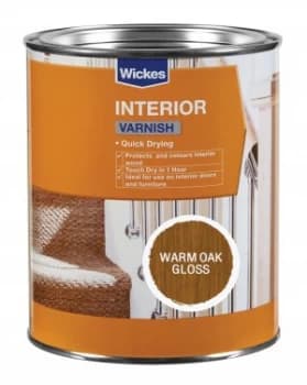 Wickes Quick Drying Interior Varnish - Warm Oak Gloss 750ml