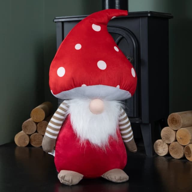 50cm Red Soft Festive Porta-Bella Christmas Mushroom Gonk Decoration
