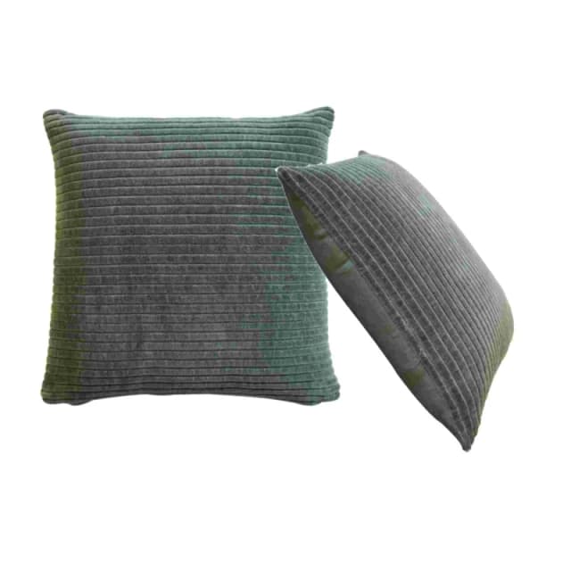 Artisan Furniture Artisan Furniture Ribbed Green Cushion Set of 2