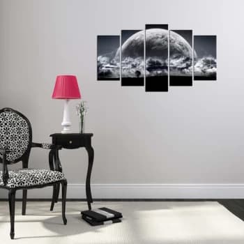 5PMX-059 Multicolor Decorative MDF Painting (5 Pieces)