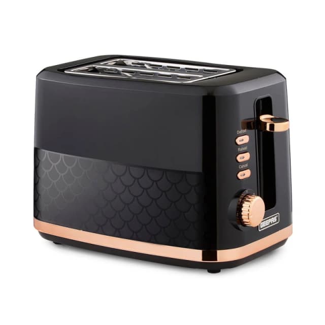 Geepas Aura Collection 2 Slice Bread Toaster With 7 Browning Levels Integrated