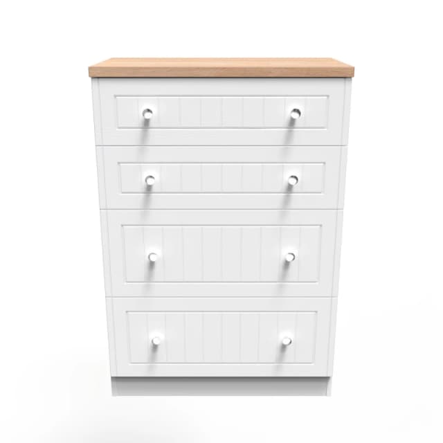 Ready Assembled 2 U Norton 4 Drawer Deep Chest (Ready Assembled) in White Size: Medium White Unisex Medium