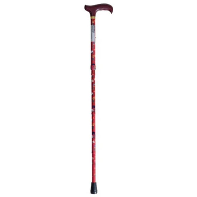 Loops Deluxe Ambidextrous Foldable Walking Cane - 5 Height Settings - Cherry Blossom Multi