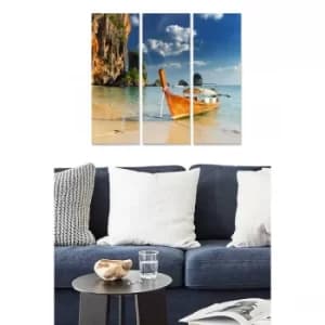 MDF5912084 Multicolor Decorative MDF Painting (3 Pieces)