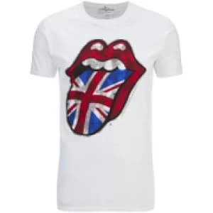 Rolling Stones Mens UK Tongue T-Shirt - White - L
