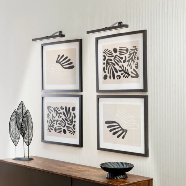 ValueLights ValueLights Ryle Set of 2 Rechargeable Easy Fit Wall Touch Light Fittings in Black One Size Unisex 5059406040917