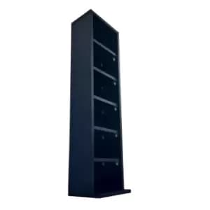6 Tier Black Wooden CD DVD Shelf Storage Rack
