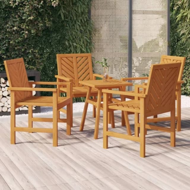 VIDAXL Garden Dining Chairs 4 pcs Solid Wood Acacia Vidaxl 8720845758776
