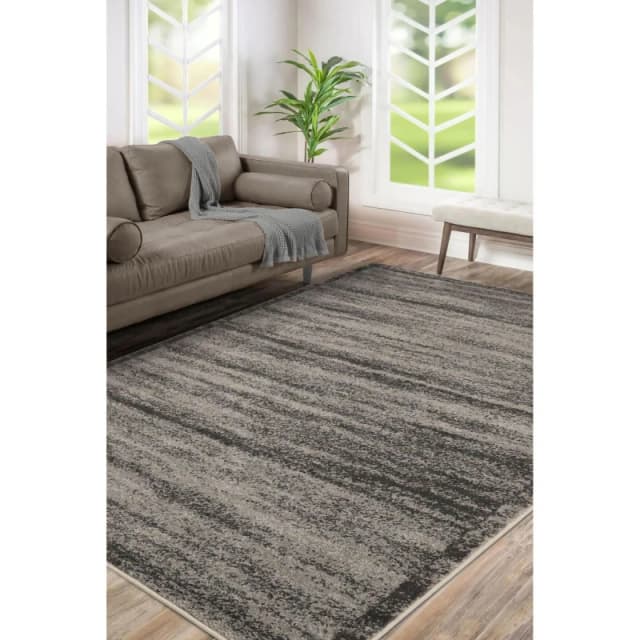 Homemaker Venice Texturbord Rug Charcoal Charcoal unisex 160x230cm
