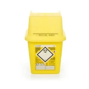 Click Medical Sharpsafe 4 Litre Sharps Bin Yellow