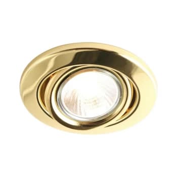 GU10 Brass Recessed Tilt Downlight, 230V 50W max. - Knightsbridge
