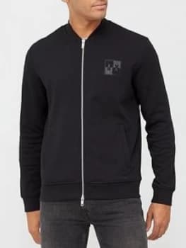 Armani Exchange Quilted Sweat Bomber Jacket Black Size L Men