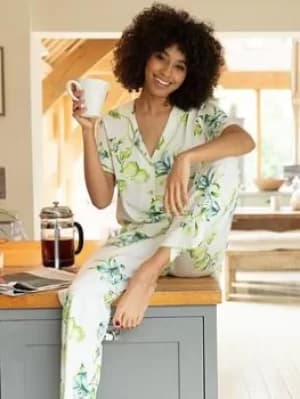 Cyberjammies Gina Lime Print 2pce Set, White, Size 10, Women