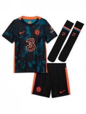 Nike Chelsea 21/22 3rd Little Kids Kit, Red, Size M