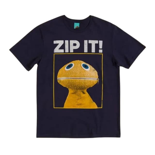 Rainbow Mens Zippy T-Shirt in Navy Size: Medium Navy Male M