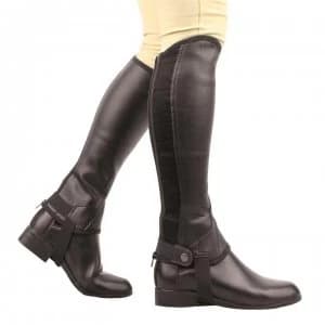Saxon Equileather Half Chaps - Black