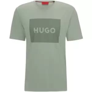 Hugo Dulive Box Logo T Shirt - Green