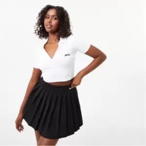 Slazenger ft. Wolfie Cindy Polo Crop Top - White